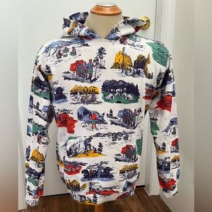 Love Moschino MENS US Small Scouts Motif Hoodie